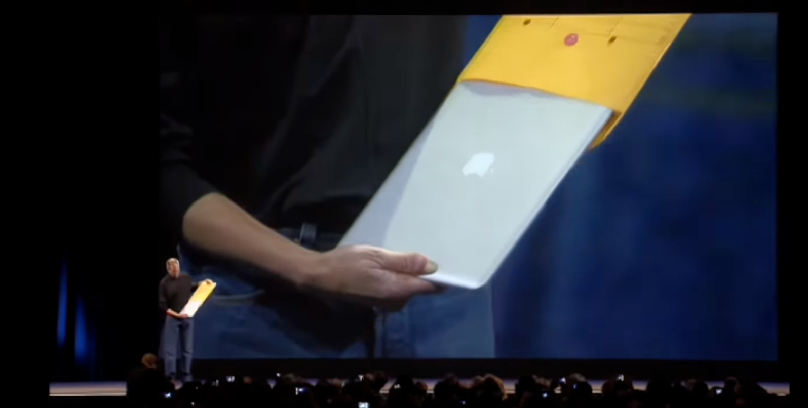 Steve Jobs unveiling the first MacBook Air in 2008